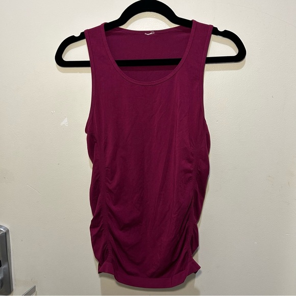Fabletics Purple Kathie Seamless Ruched Tank Size Medium - Picture 2 of 7